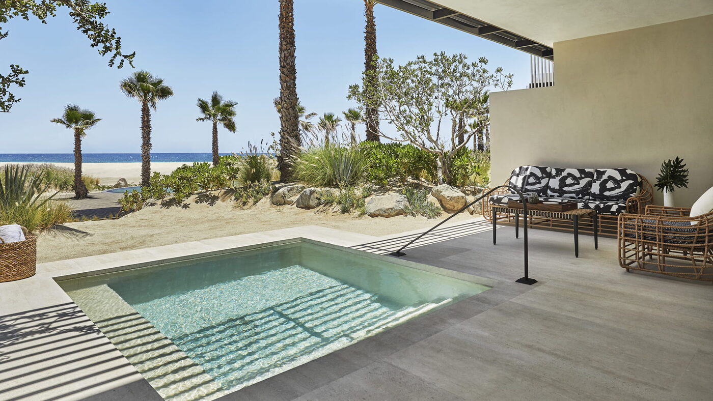 Terraza privada con alberca